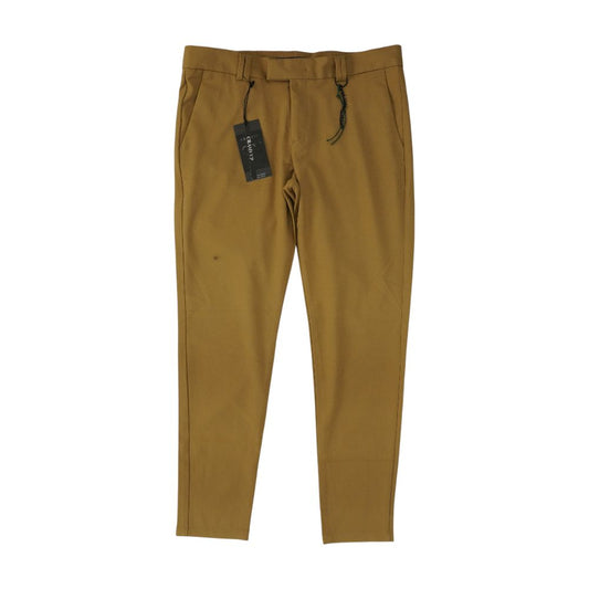 Tan Solid Dress Pants