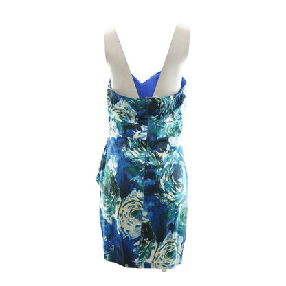 Blue Graphic Midi Dress