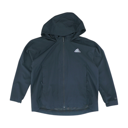 Black Solid Rain Jacket
