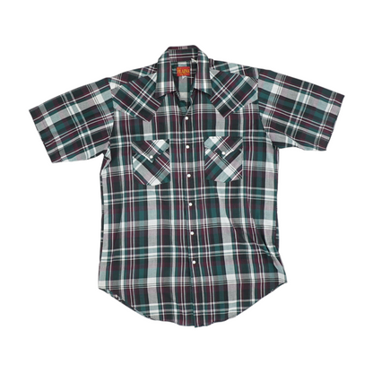 Vintage Multi Plaid Short Sleeve Button Down