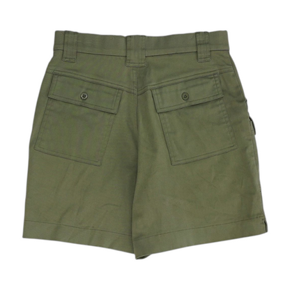 Green Solid 5-Pocket Shorts