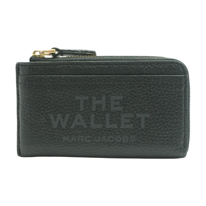 The Leather Top Zip Multi Wallet in Black
