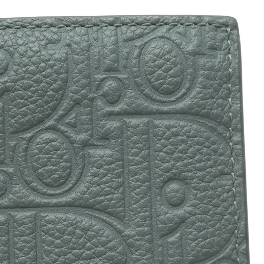 Deep Gray Dior Gravity Leather Bifold Wallet