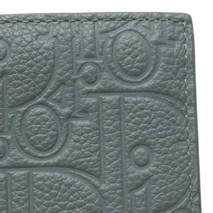 Deep Gray Dior Gravity Leather Bifold Wallet