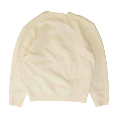 Beige Solid Pullover Sweater