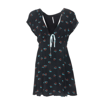 Black Floral Mini Dress