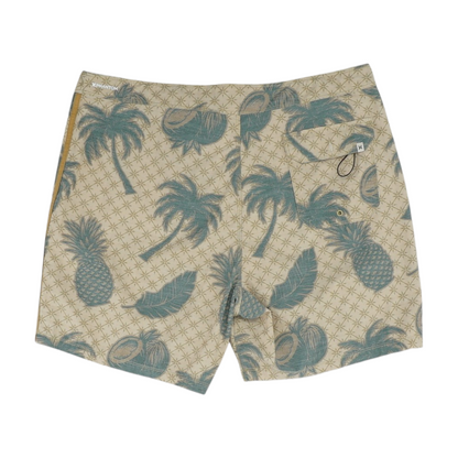 Beige Tropical Swim Bottom