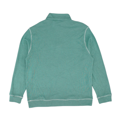 Green Solid 1/4 Zip Sweater