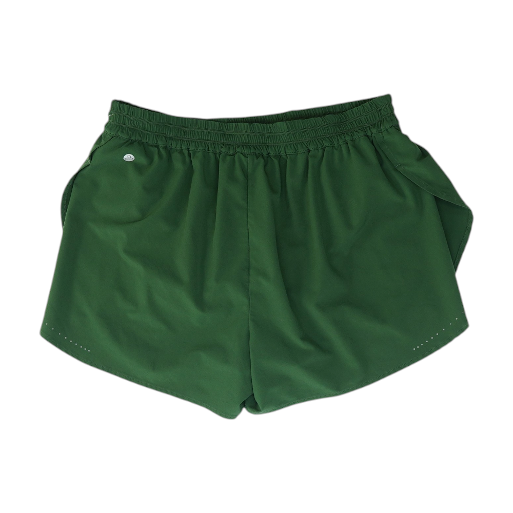 Green Solid Active Shorts