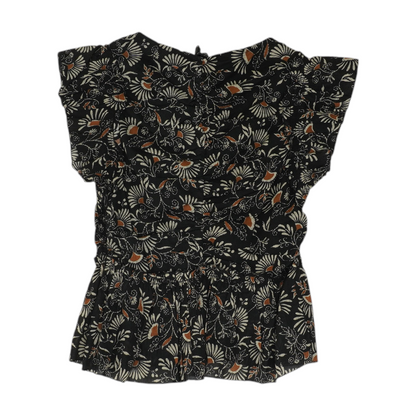 Black Abstract Blouse