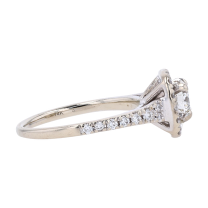 1/2 ctw 14K White Gold Diamond Engagement Ring