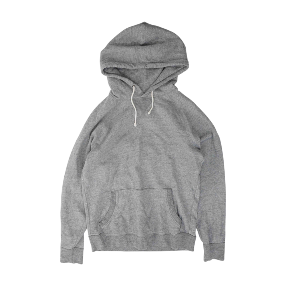 Gray Solid Hoodie Pullover