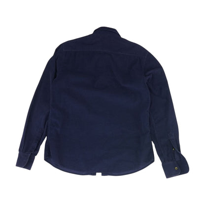 Navy Solid Long Sleeve Button Down