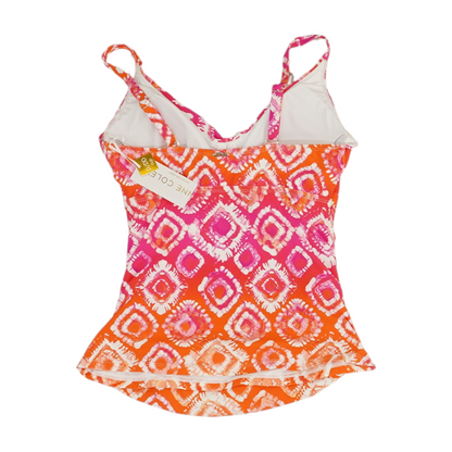 Pink Geometric Swim Top