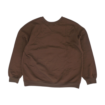 Brown Solid Sweatshirt Pullover