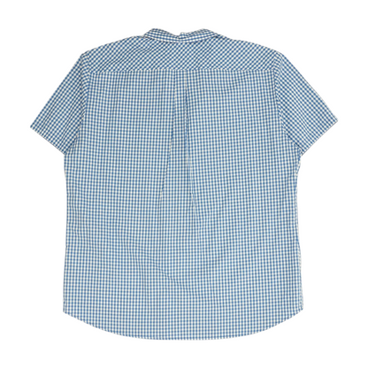 Blue Check Short Sleeve Button Down