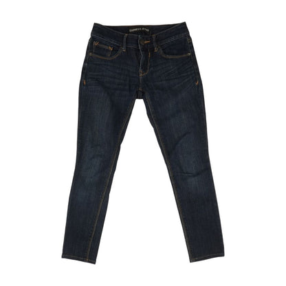 Blue Solid Low Rise Skinny Leg Jeans