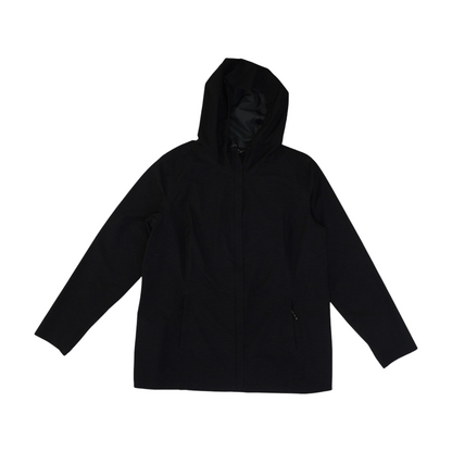 Black Solid Rain Jacket