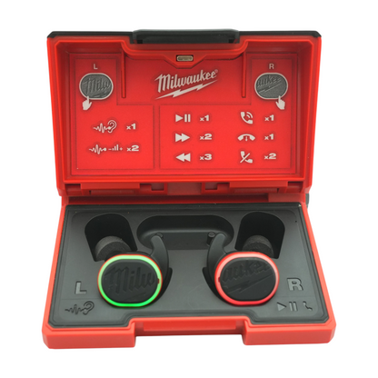 Red Jobsite Wireless Earbuds