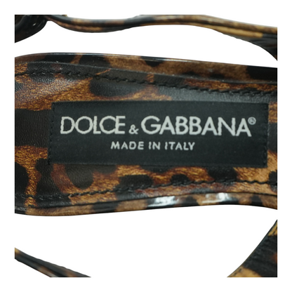 Printed Polished Calfskin Slingbacks