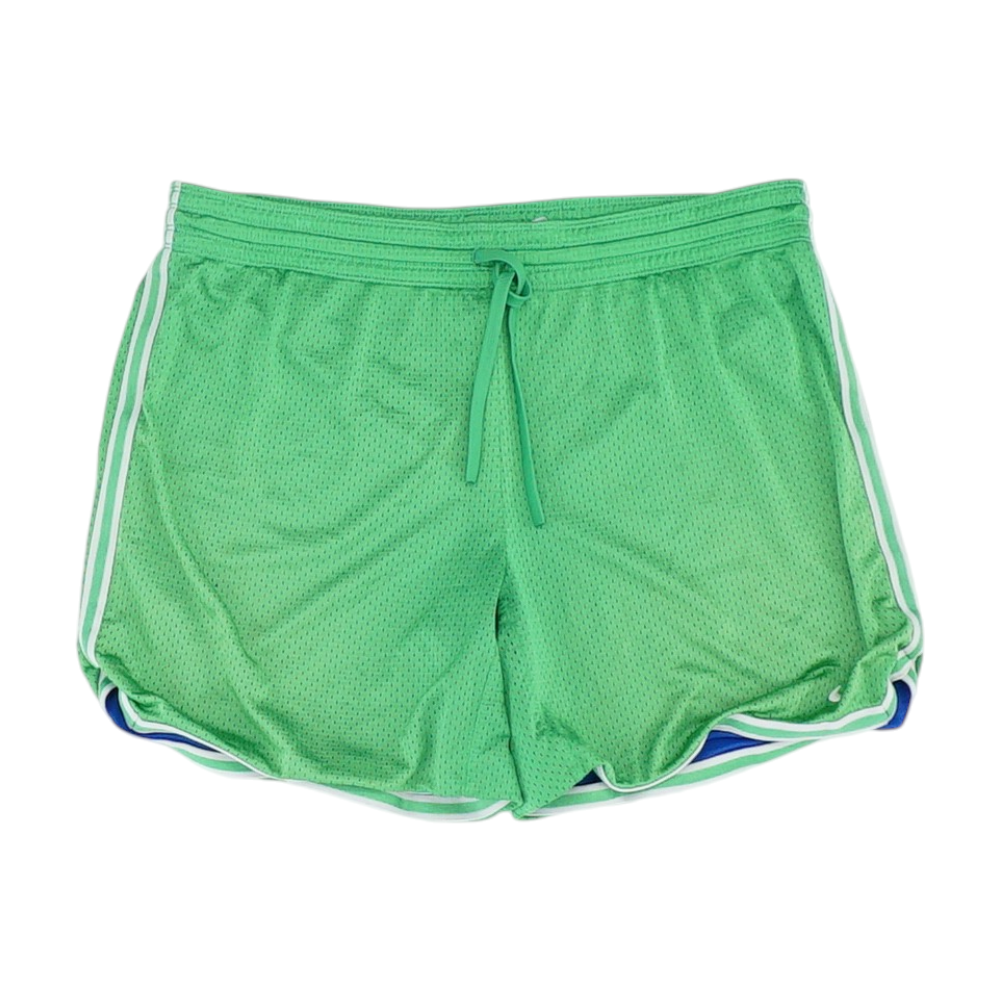 Green Solid Active Shorts