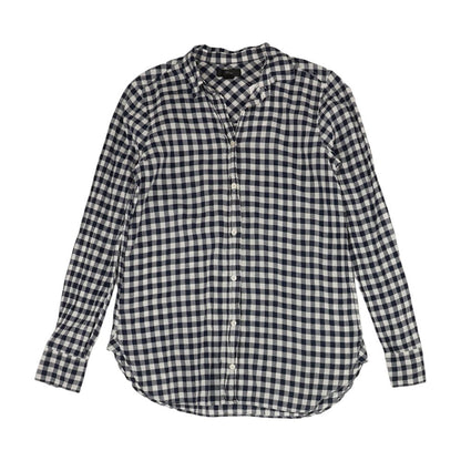 Navy Check Button Down