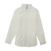 White Solid Long Sleeve Button Down