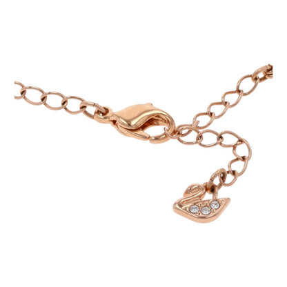 Rose Gold Tone White Crystal Meteora Chain Bracelet