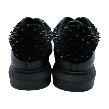 Black Leather Lace Up Casual Shoes