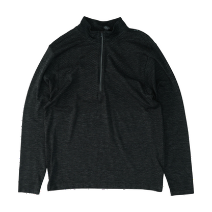 Black Solid 1/4 Zip Pullover