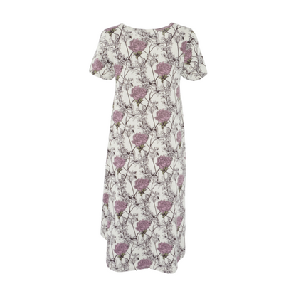Purple Floral Midi Dress