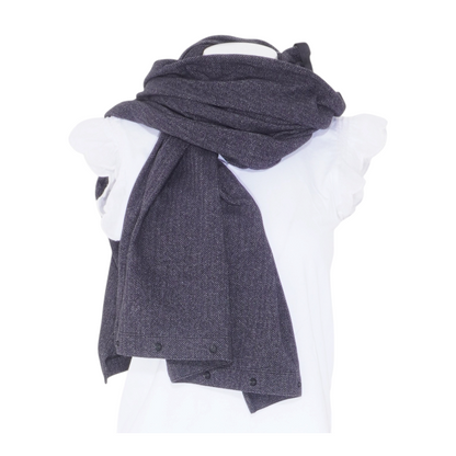 Charcoal Herringbone Scarf