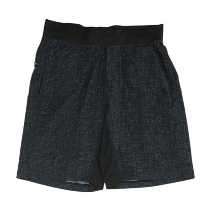 Navy Print Active Shorts