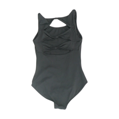 Girls' Black Solid Leotard