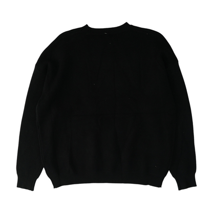 Black Graphic Pullover Sweater