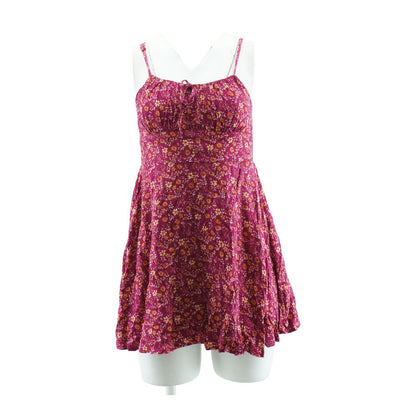 Burgundy Floral Mini Dress
