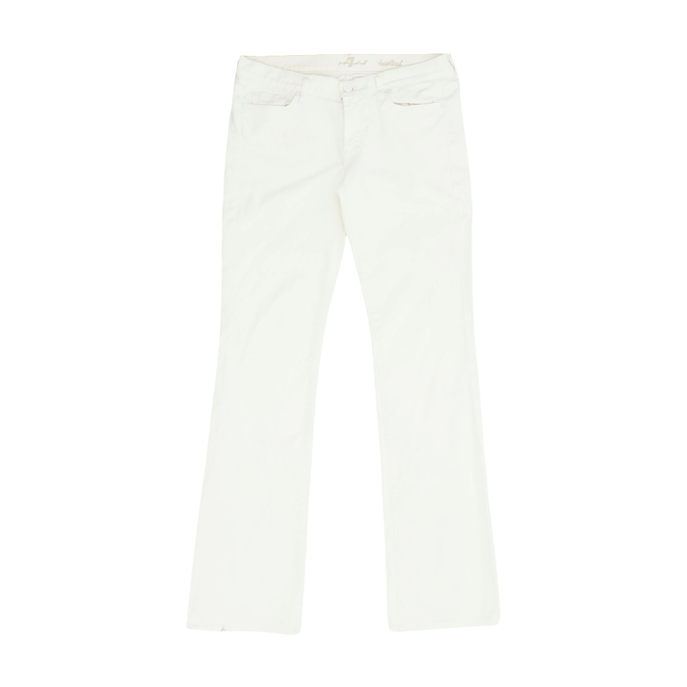 White Bootcut Jeans