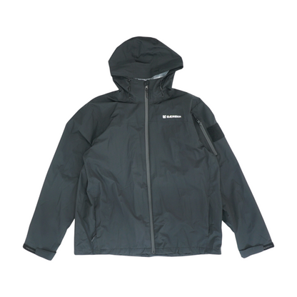 Black Solid Rain Jacket