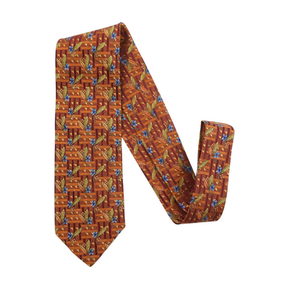 Rust Floral Neck Tie