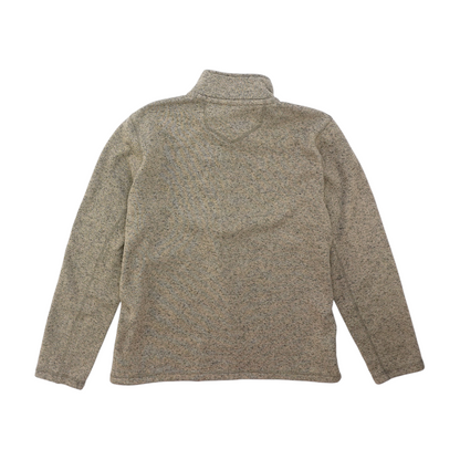 Brown Solid 1/4 Zip Pullover