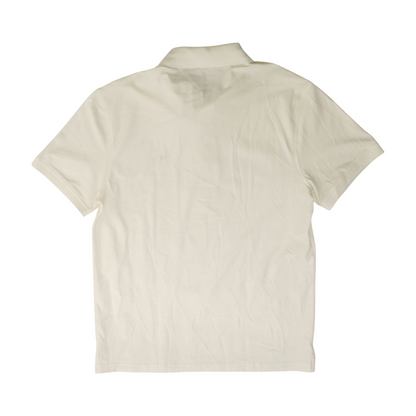 White Solid Short Sleeve Polo
