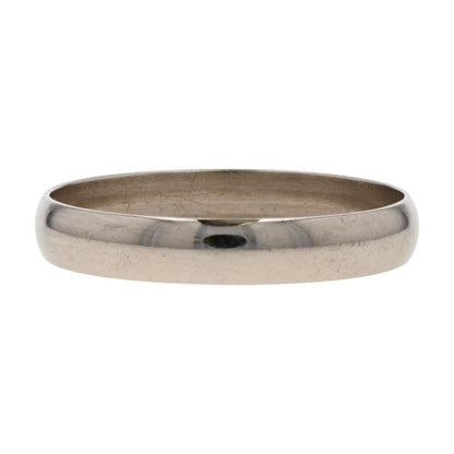 14K White Gold Plain Band