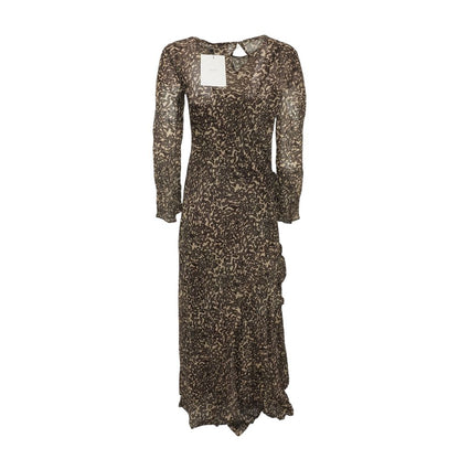 Brown Animal Print Maxi Dress