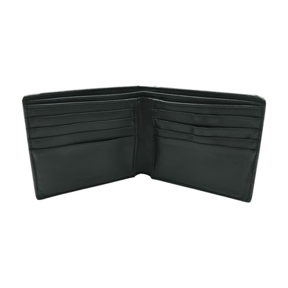 Black Paris East/West Wallet in Crocodile Embossed Leather
