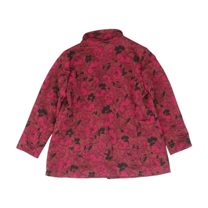 Burgundy Floral Blazer