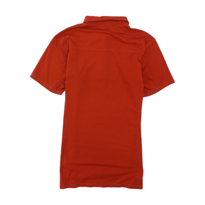 Red Solid Short Sleeve Polo