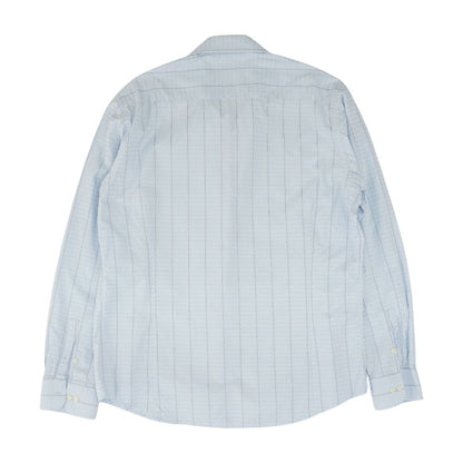 Blue Chevron Long Sleeve Button Down