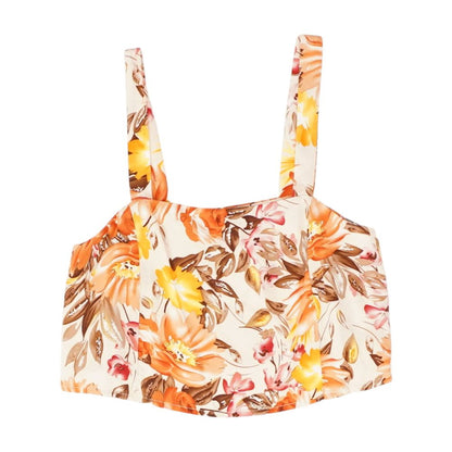Multi Floral Sleeveless Blouse