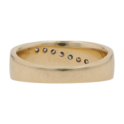 1/4 Ct 10K Gold Channel Set Round Diamond Band