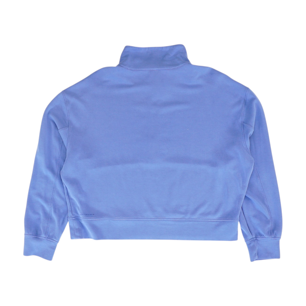 Blue Solid 1/4 Zip Pullover